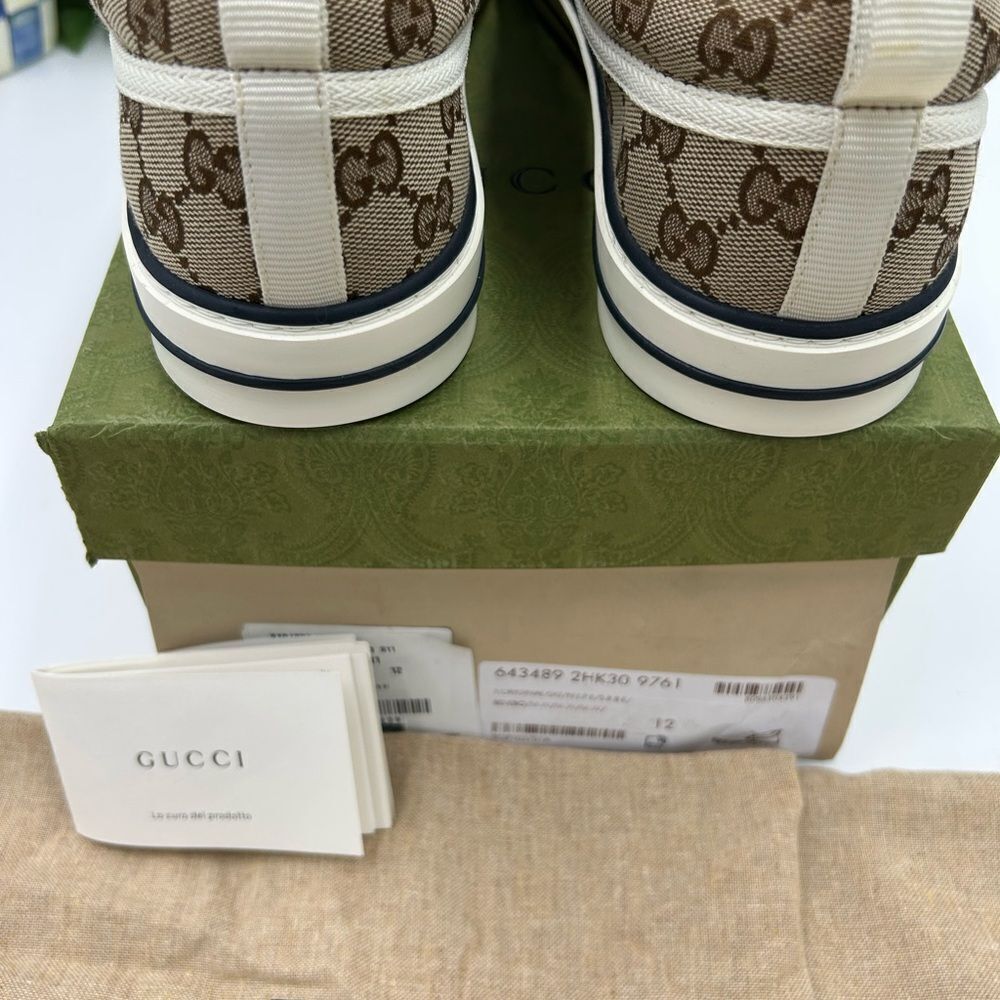 Men’s Gucci tennis 1977 low top sneakers size 12 fits 12.5 US made in Italy - Picture 6 of 8